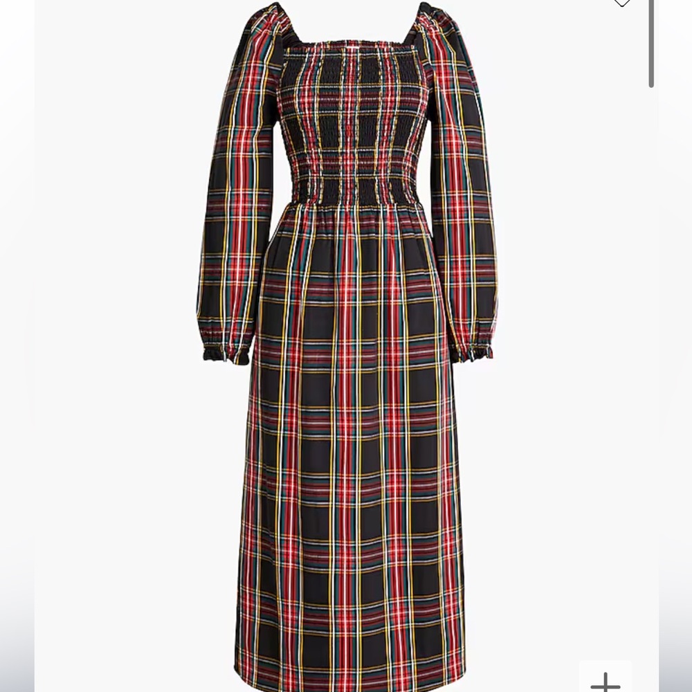 nwt jcrew factory size small tartan dress, perfect for Christmas!